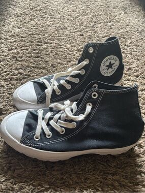 Black Converse  High Top Platform Sneakers